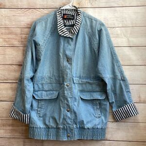 VINTAGE 80s ANDY JOHNS OVERSIZED DENIM JACKET